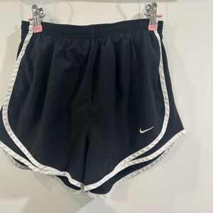 Nike Women's Black and White Athletic Shorts